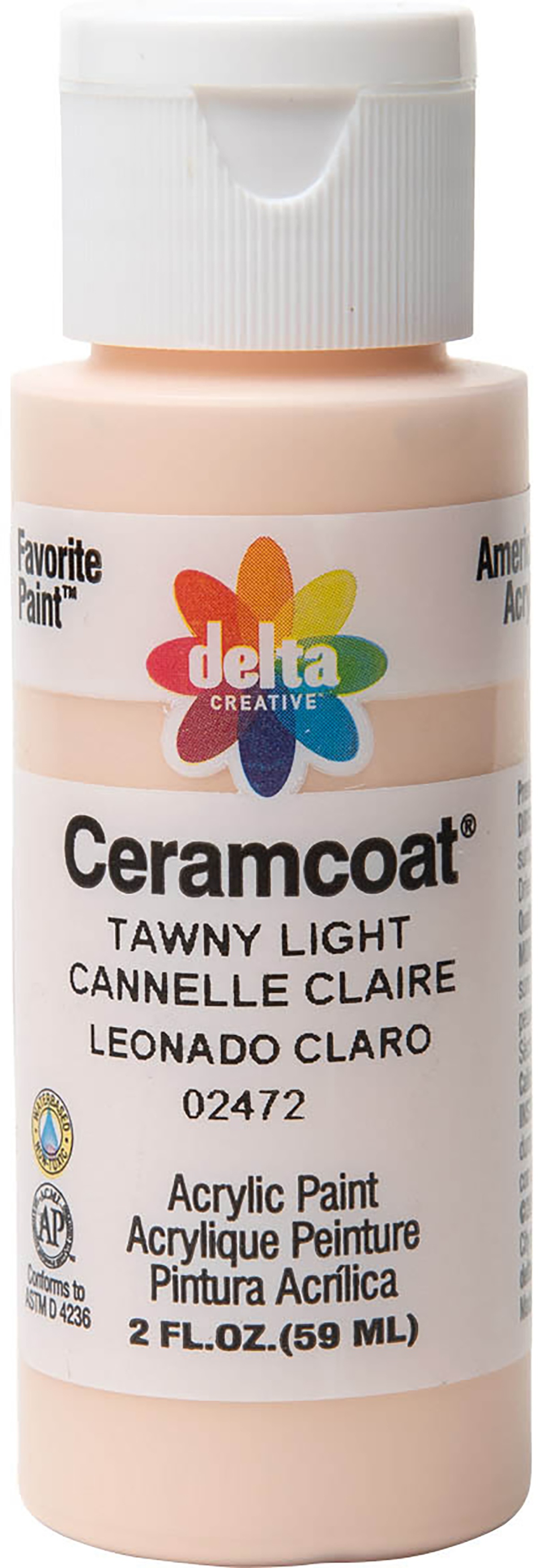 Delta Ceramcoat Acrylic Paint 2Oz-Tawny Light - Semi-Opaque